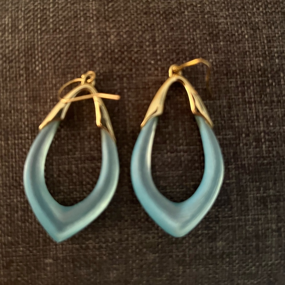Alexis Bittar Gold and Blue Earrings